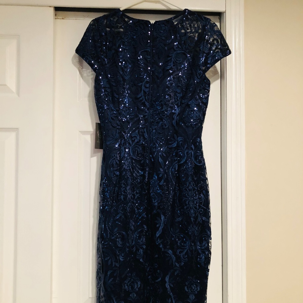 Vince Camuto Navy Sequence Dress NWT